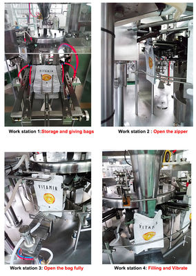 Rotary Doypack Stand Up pouch Packing Machine Chickpeas Multi Function