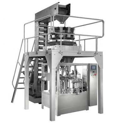 8 Stations Multihead Weigher Nitrogen Packing Machine For Snacks