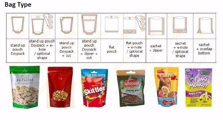 50bags/Min PLC Controlled Rotary Pouch Packing Machine For Candy Chocolate
