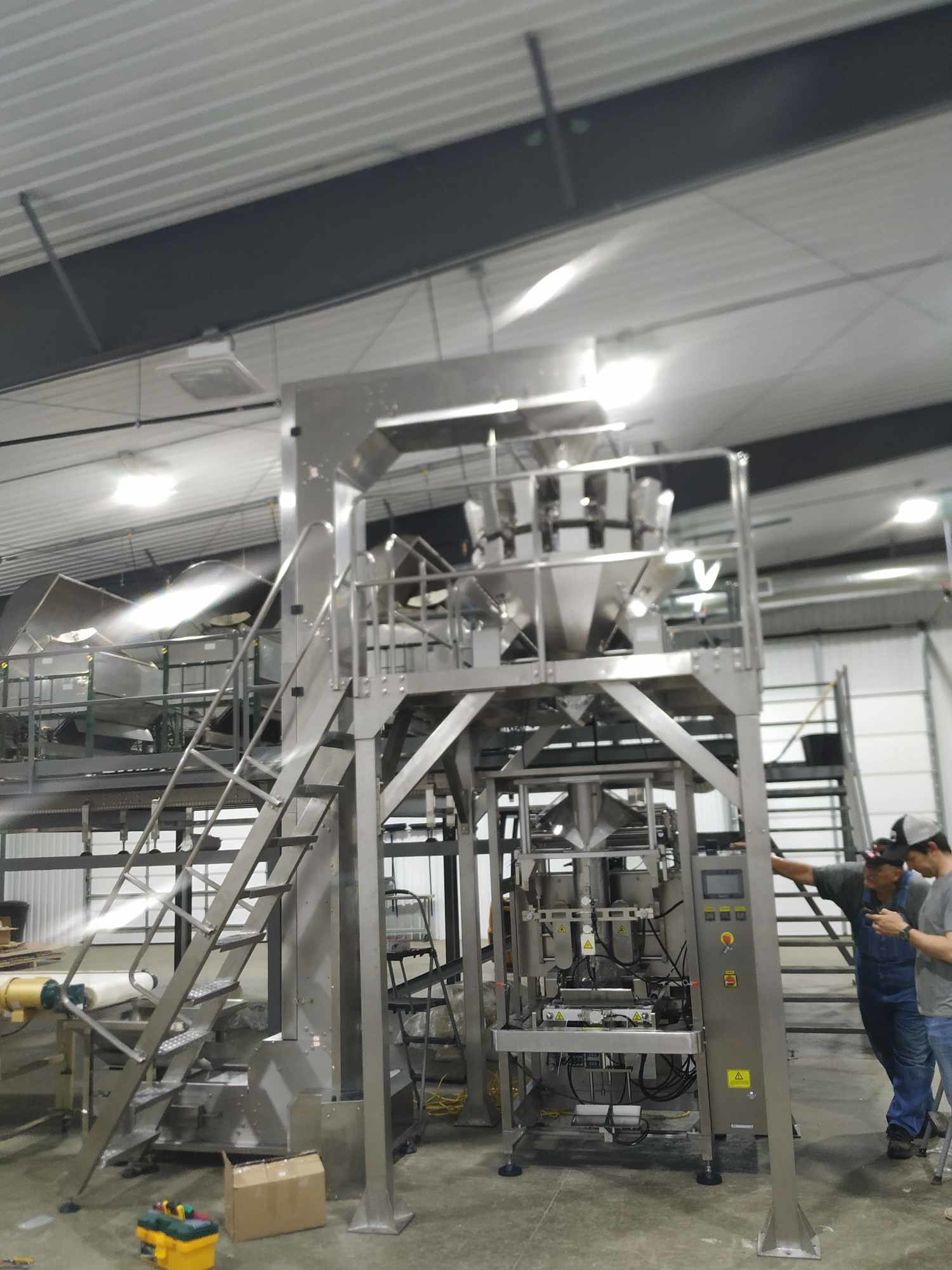 Popcorn Potato Chips Nuts Packing Machine With Nitrogen