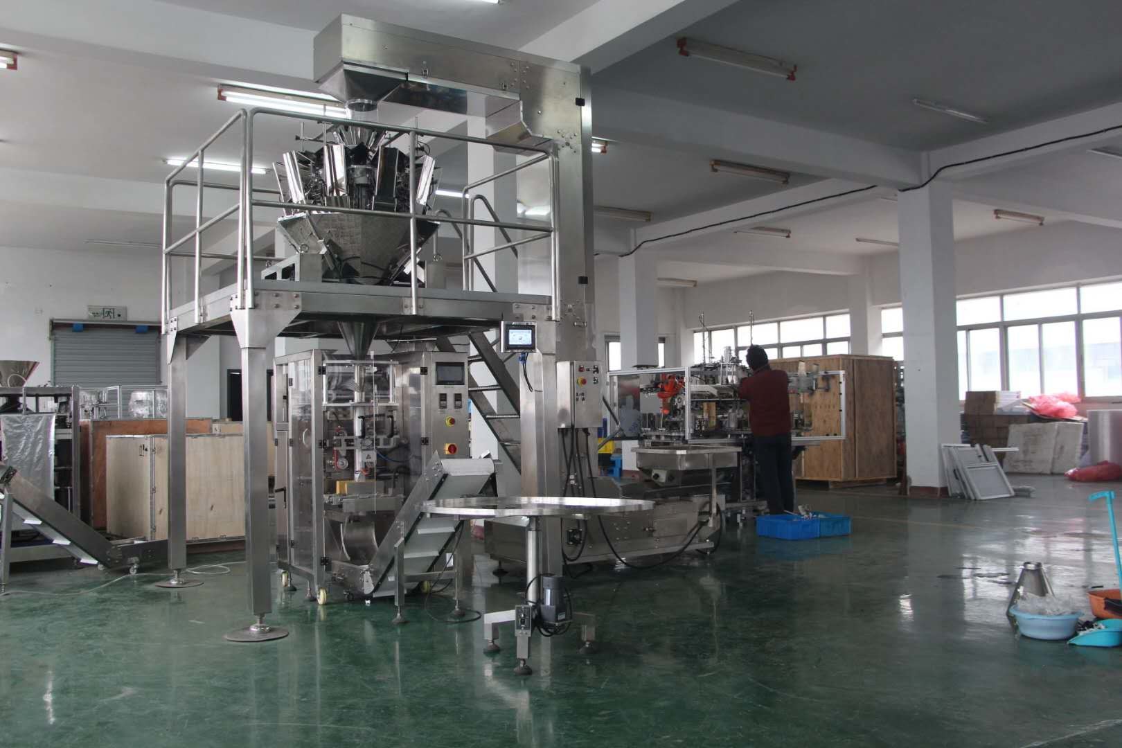 VFFS Pillow Type 2000g Auto Bagging Weighing Machine 10 Heads 14 Heads